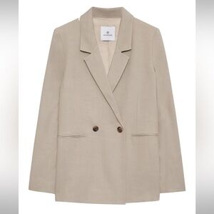 Anine Bing Diana Linen-blend Blazer